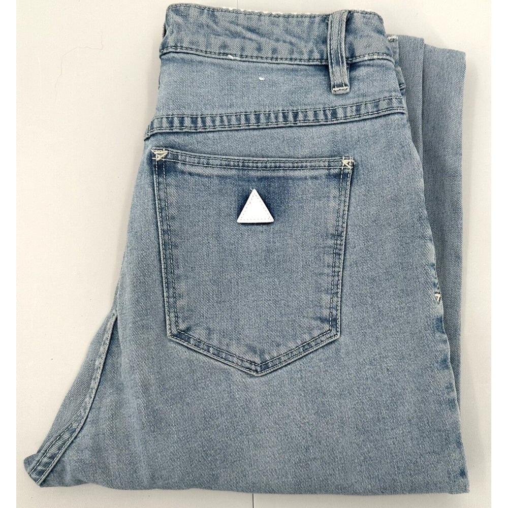 ABRAND 94 HIGH SLIM JEANS Women's Size 9/27 Light Wash Stretchโ Raw Hem